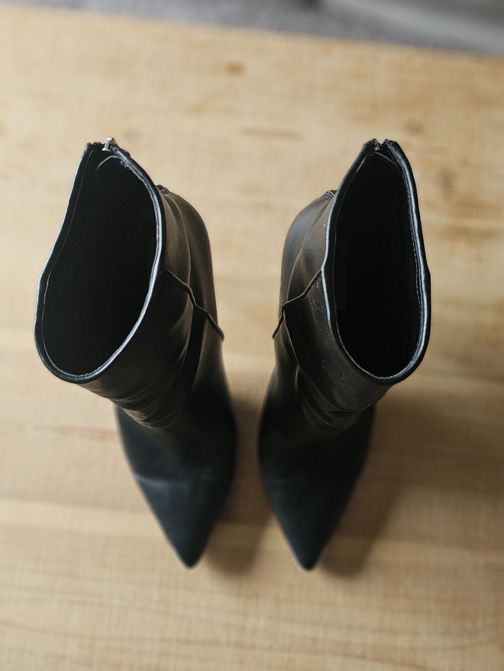 Steve Madden Black Pointed Toe Stiletto Ankle Booties Size 11 - Picture 4 of 7